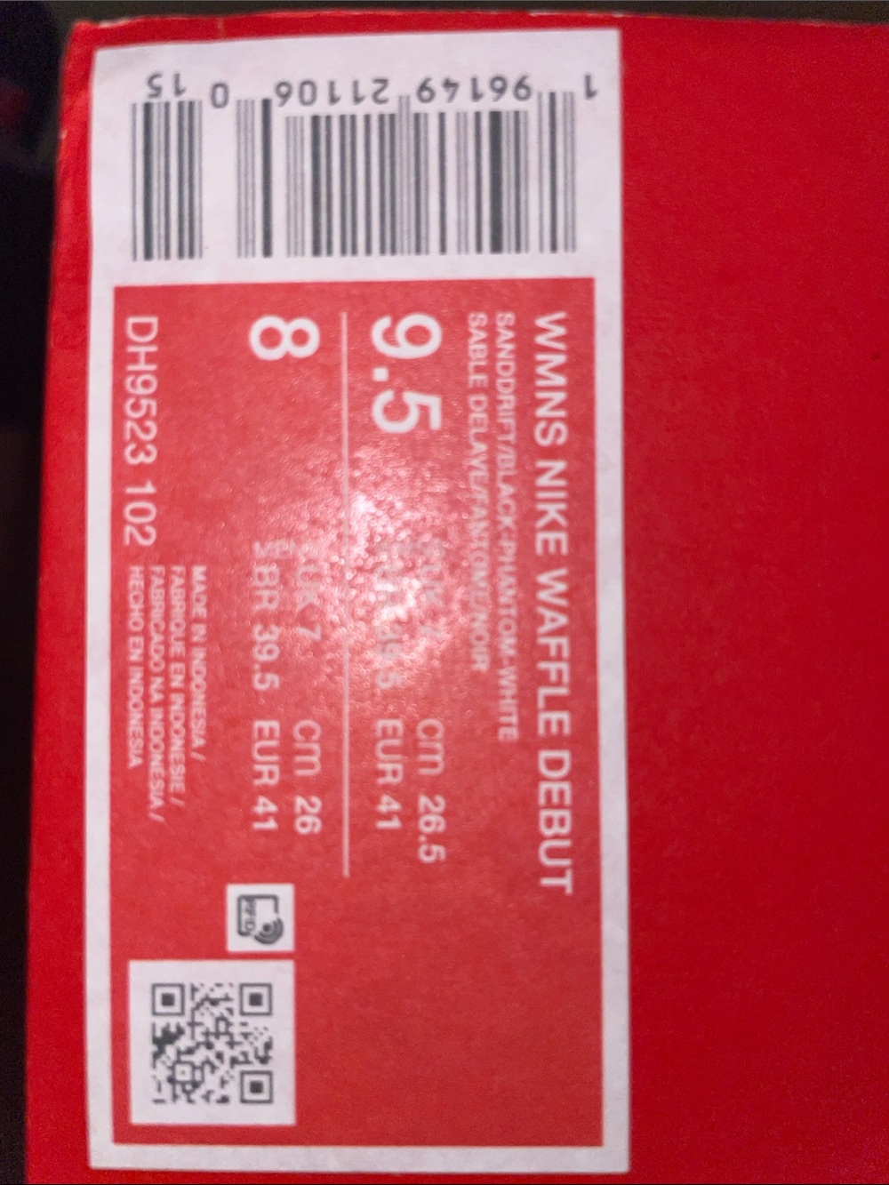 NIB Nike women’s waffle debut. Size 9.5. Sanddrift/black-phantom white colorway - Picture 4 of 13